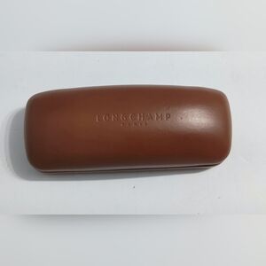 Longchamp Brown Eyeglasses/ Sunglasses Case. Pre-owned.